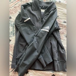 women’s grey adidas climate jacket